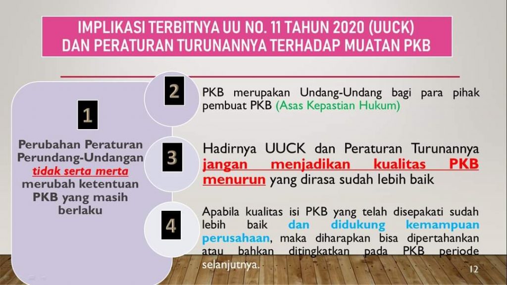 Kenapa Materi Perjanjian Kerja Bersama (PKB) Harus Lebih Baik Dari ...